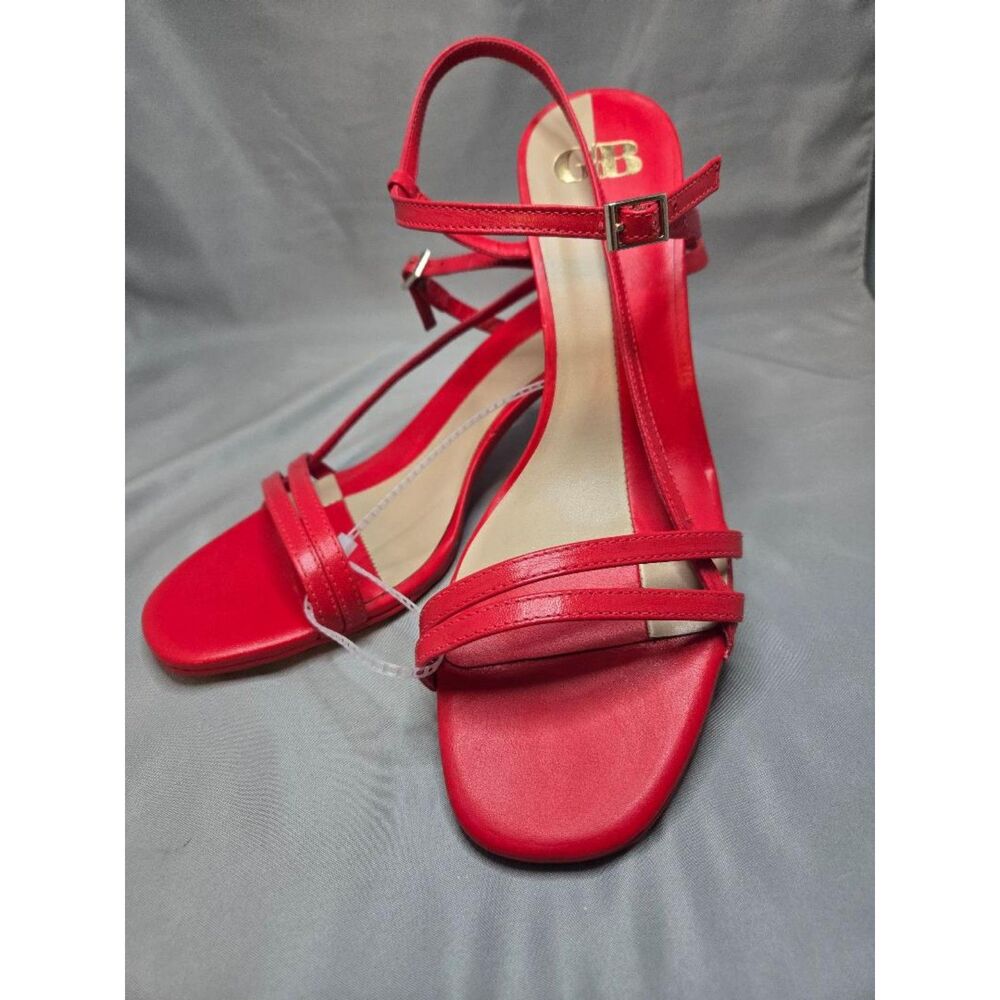 Gianni Bini Womens Dress Sandals Open Toe Strappy Heels Red NWOB Size 8.5